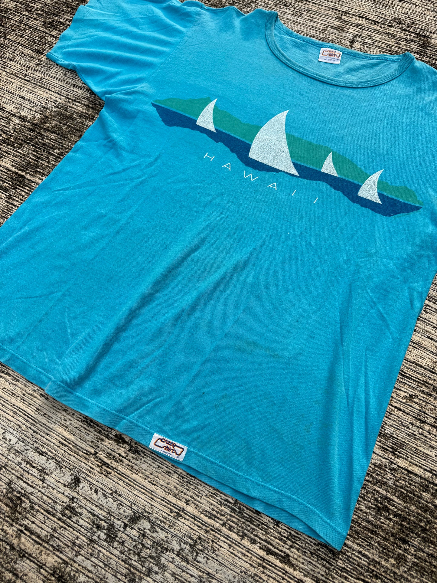 Vintage 1980s Crazy Shirts Hawaii Sailing Tee