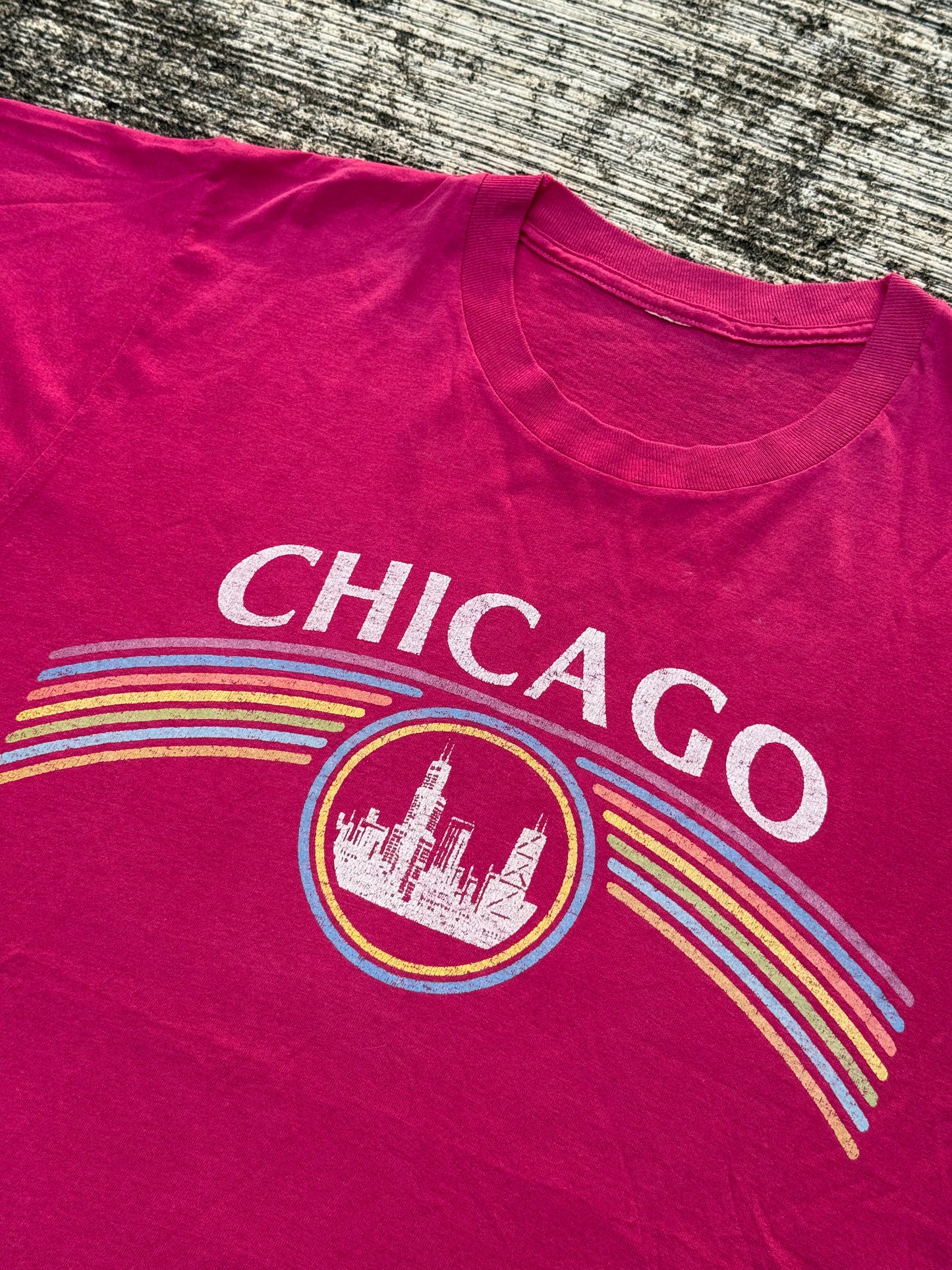 Vintage 1980s Chicago Skyline Souvenir Tee