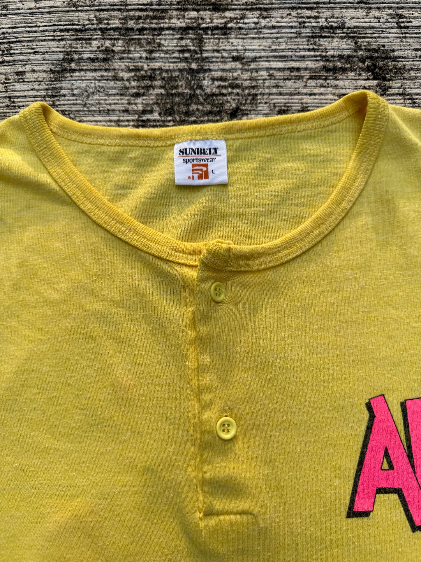 Vintage 1980s University of Kansas Henley Tee