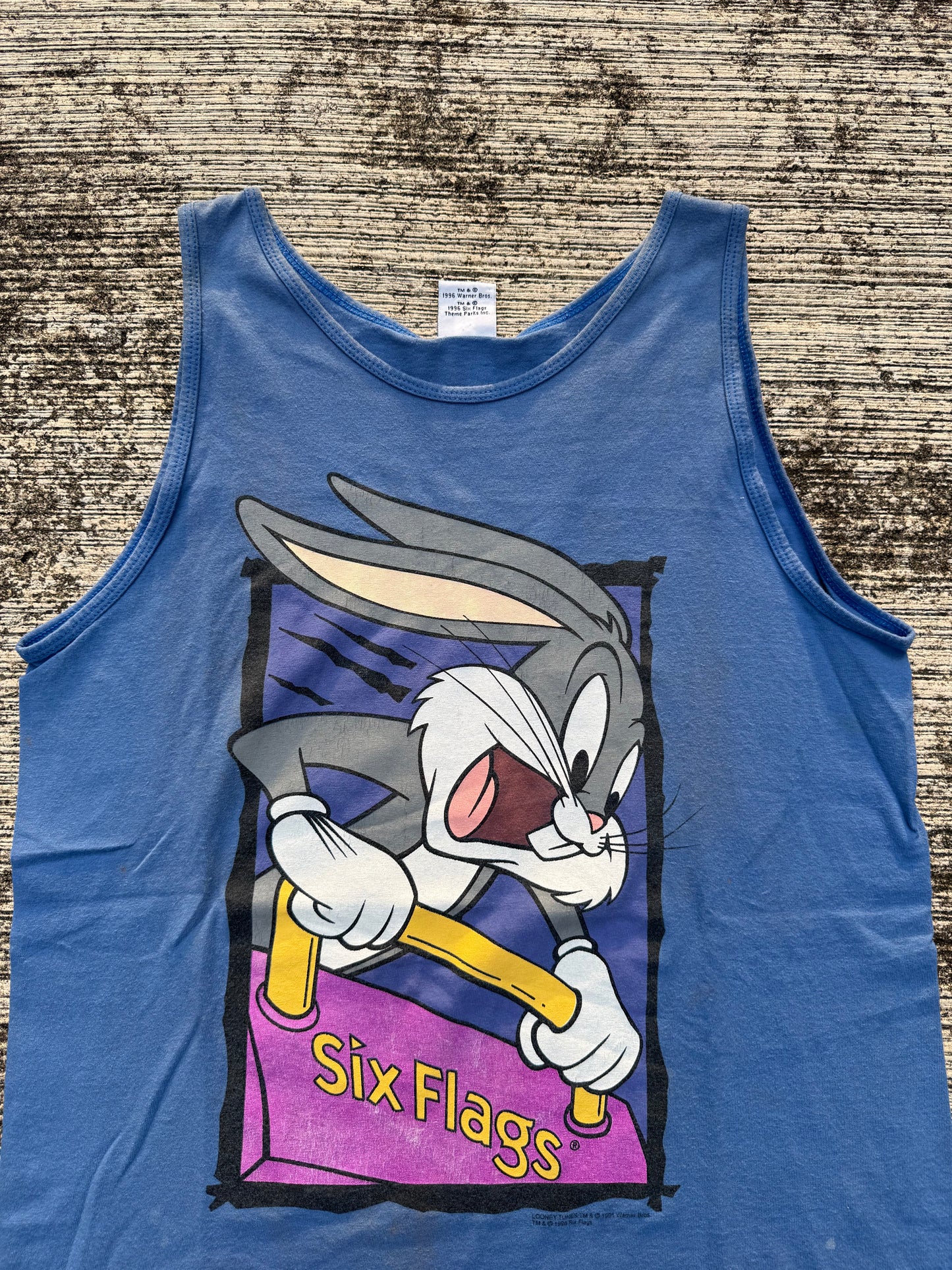 Vintage 1990s Bugs Bunny Six Flags Tank Top