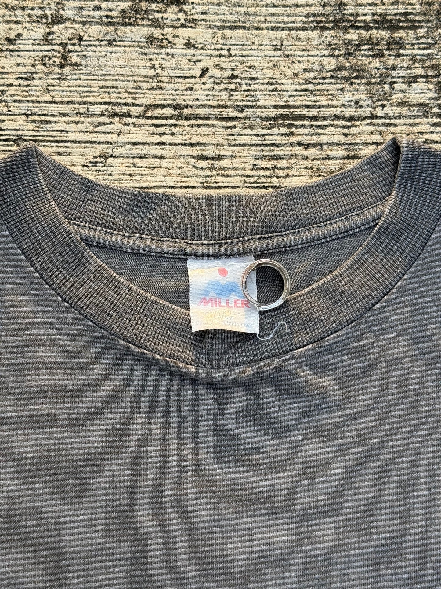 Vintage 1980s Miller Striped T-Shirt