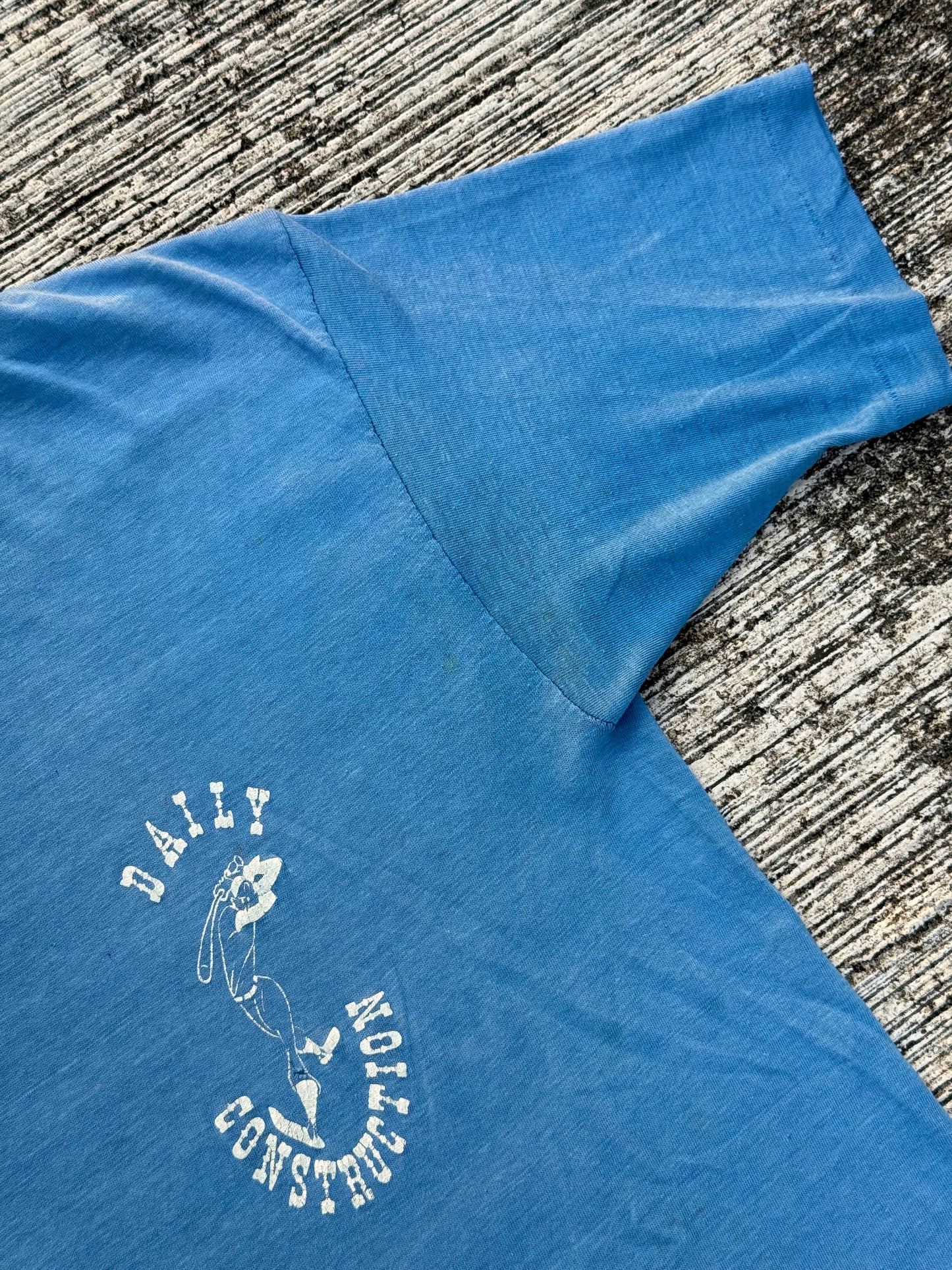 Vintage 1980s Daily Construction Graphic Tee