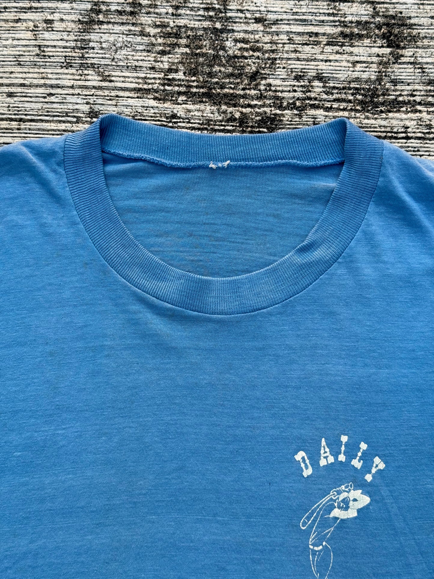 Vintage 1980s Daily Construction Graphic Tee