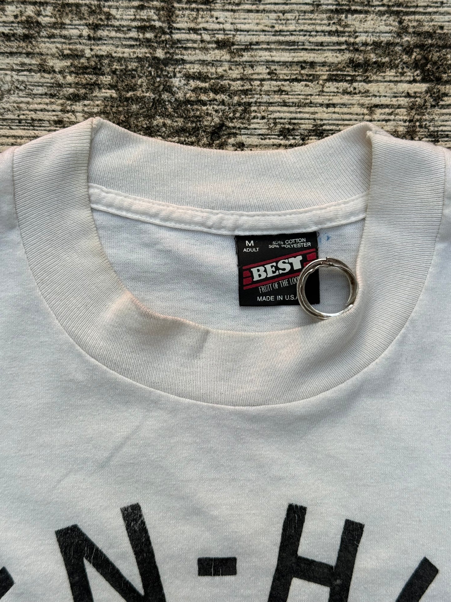 Vintage 1990s Ten-Hut Spiritual Boot Camp Tee – Desert Camo Graphic