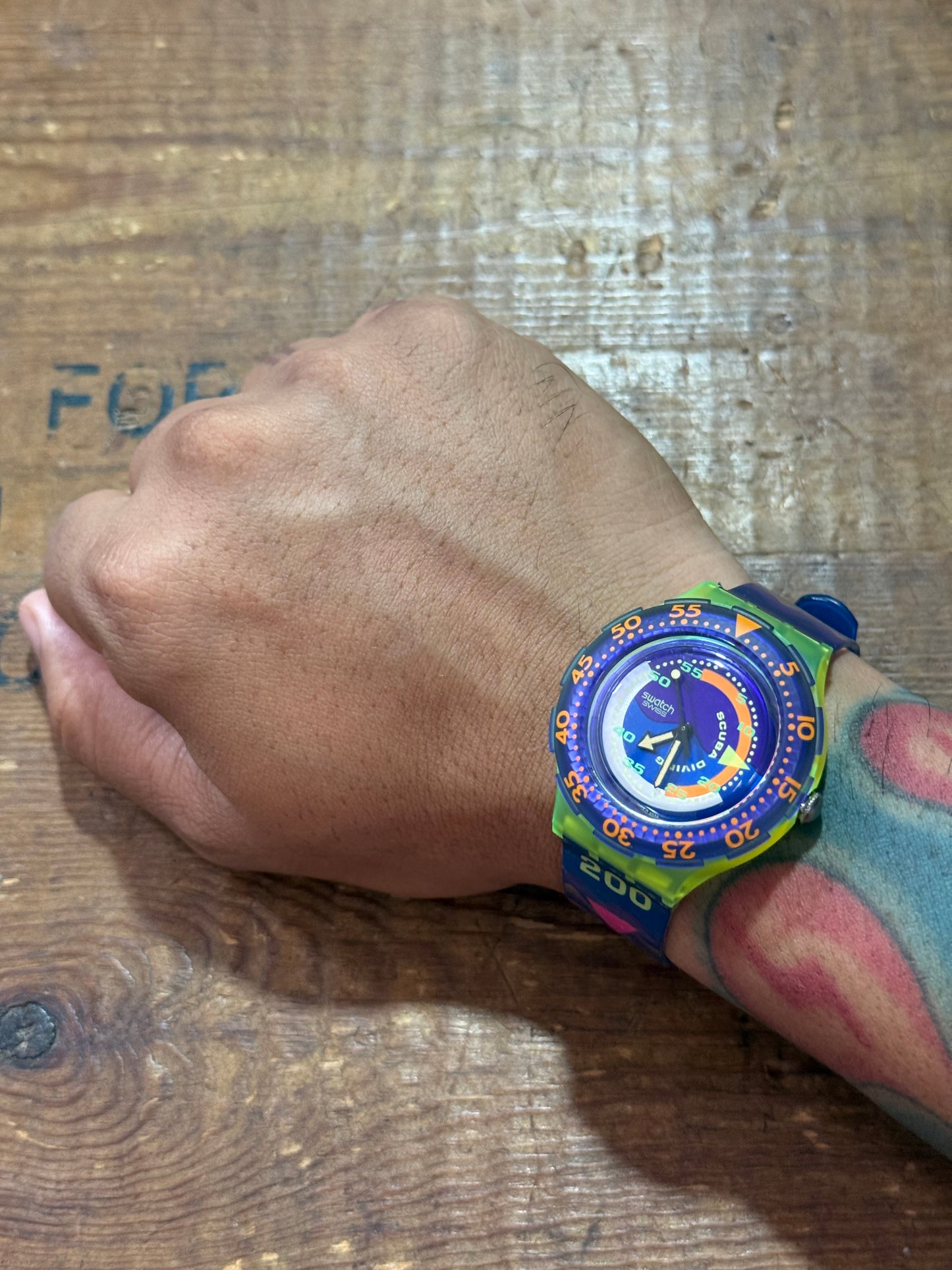 Vintage Swatch Scuba Junk Not Working For Parts