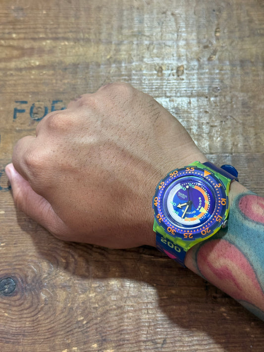 Vintage Swatch Scuba Junk Not Working For Parts