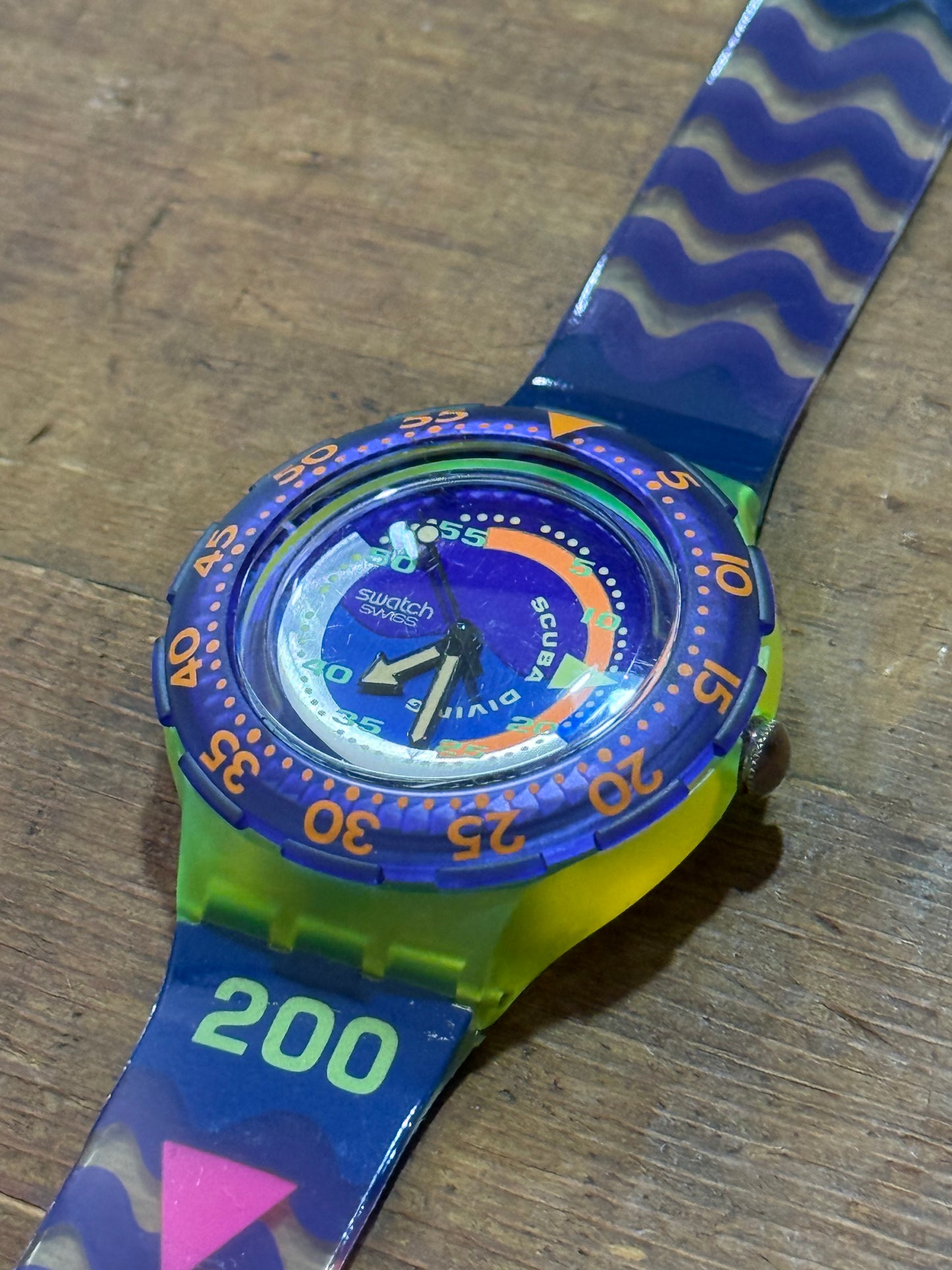 Vintage Swatch Scuba Junk Not Working For Parts