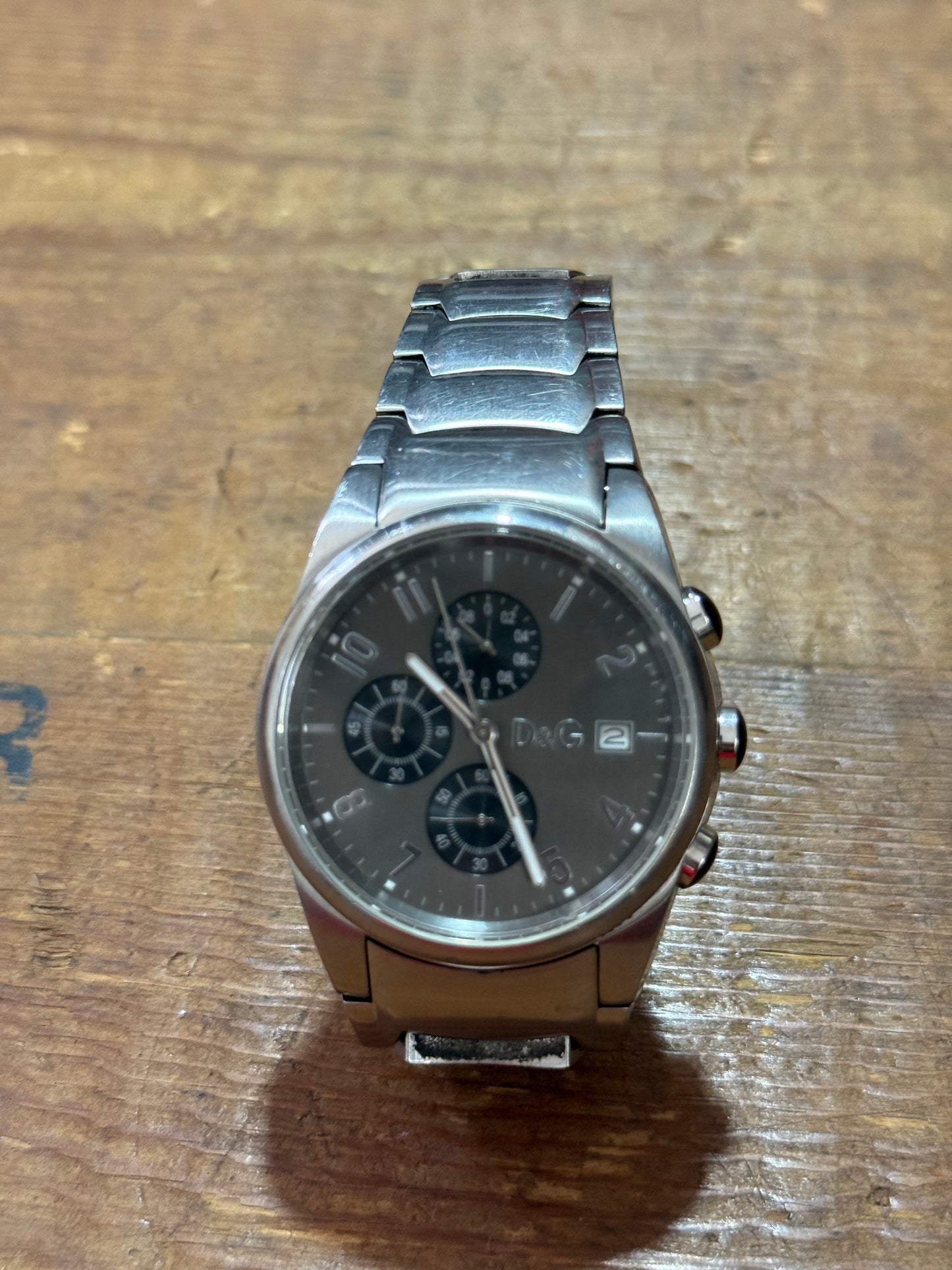 D&G Dolce Gabbana Chronograph Watch Junk Not Working For Parts