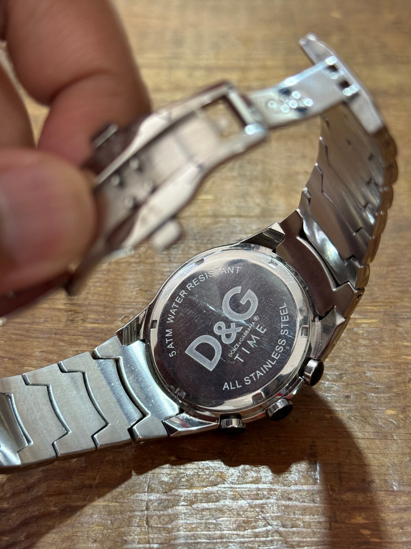 D&G Dolce Gabbana Chronograph Watch Junk Not Working For Parts