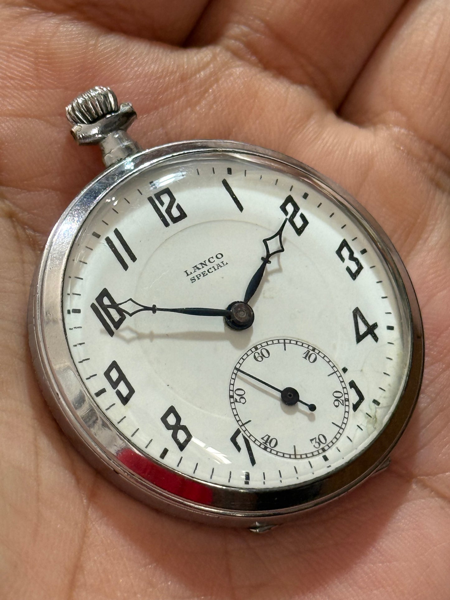 Antique Lanco Special Pocket Watch Art Deco Swiss Manual Wind 1920s–30s