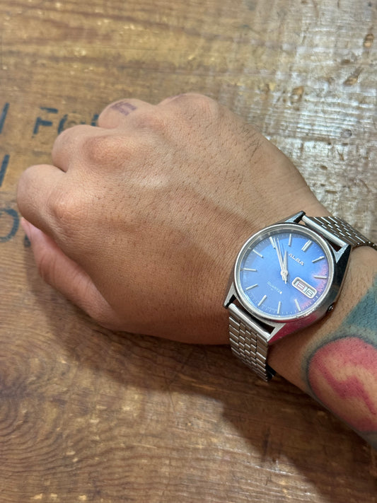 Vintage Alba Day Date Watch Junk Not Working For Parts