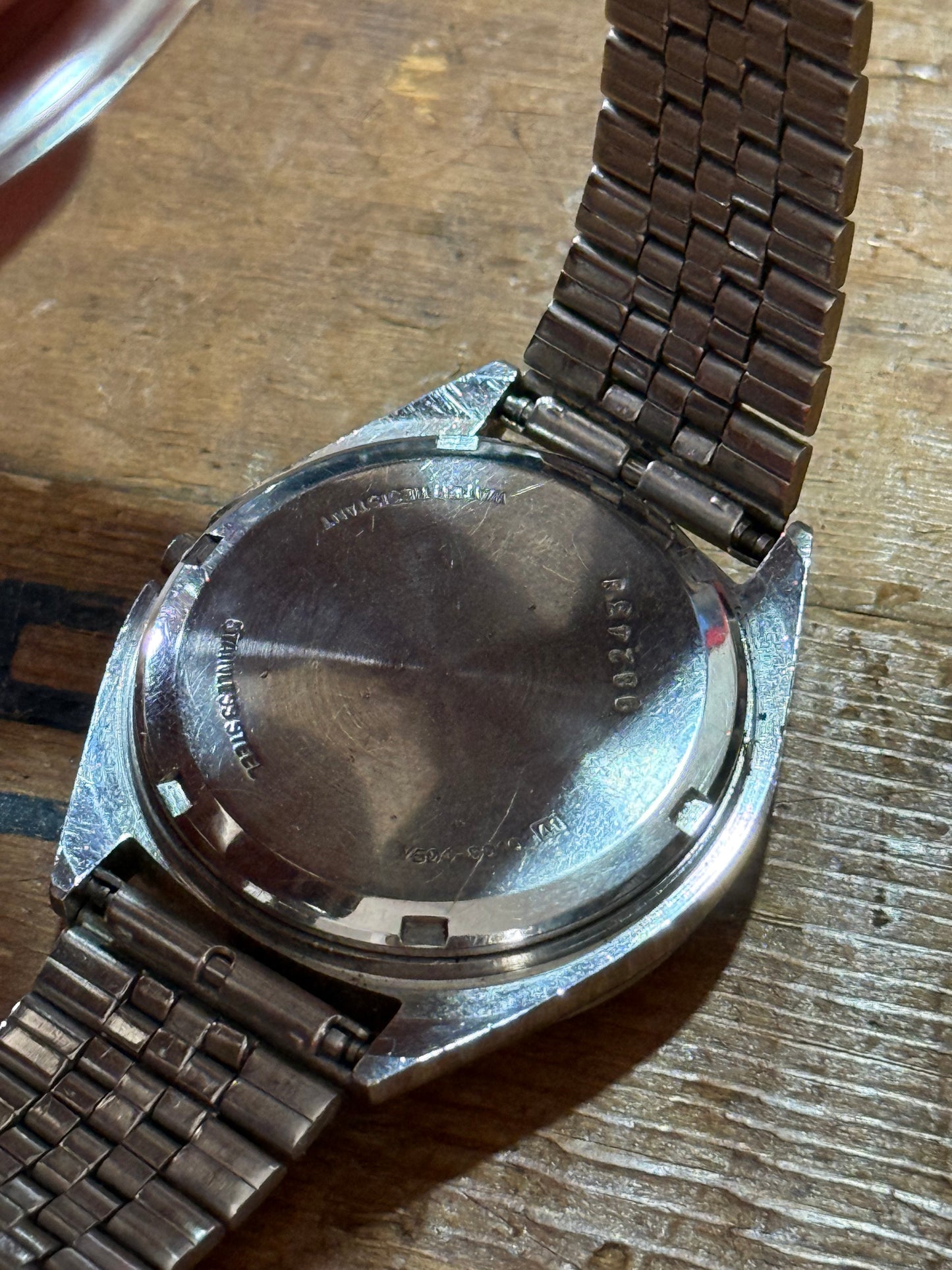 Vintage Alba Day Date Watch Junk Not Working For Parts
