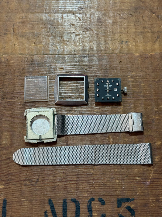 Vintage Technos Swiss Mechanical Watch Junk Not Working For Parts
