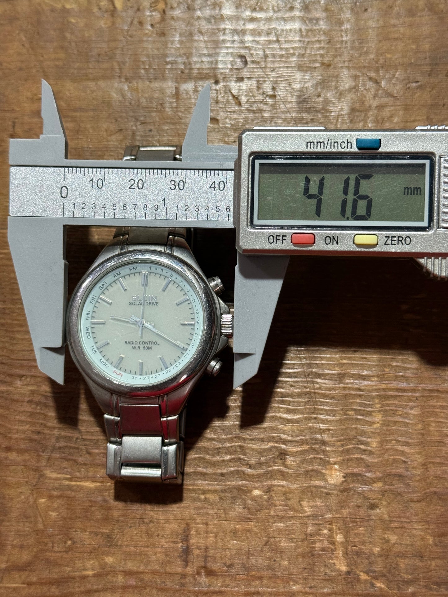 Vintage Elgin Solar Drive Watch Junk Not Working For Parts