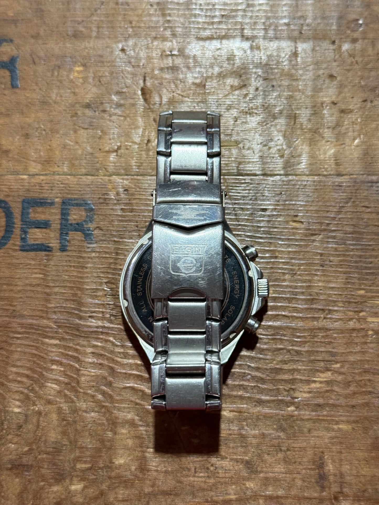Vintage Elgin Solar Drive Watch Junk Not Working For Parts