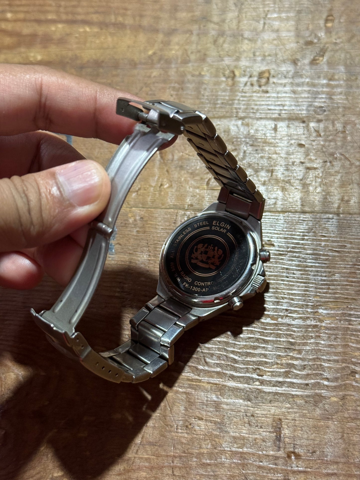 Vintage Elgin Solar Drive Watch Junk Not Working For Parts