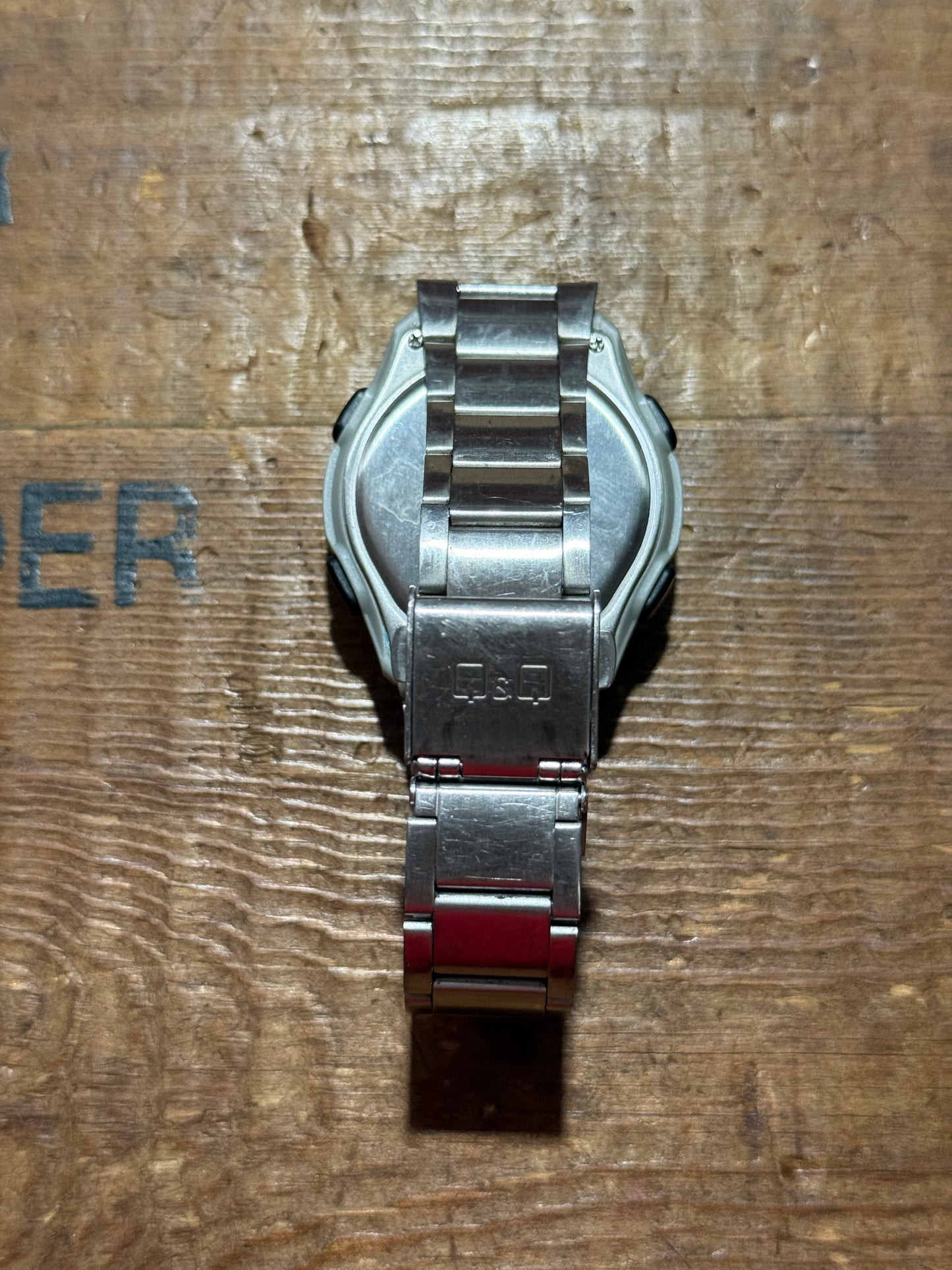 Vintage Q&Q Radio Controlled Solar Mate Watch Junk Not Working For Parts