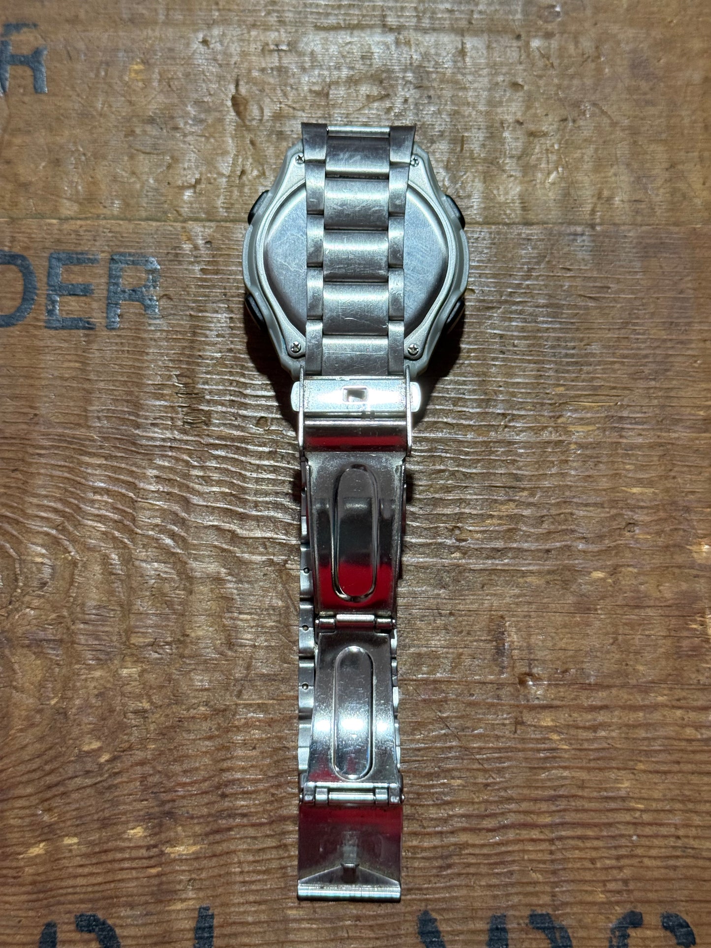 Vintage Q&Q Radio Controlled Solar Mate Watch Junk Not Working For Parts