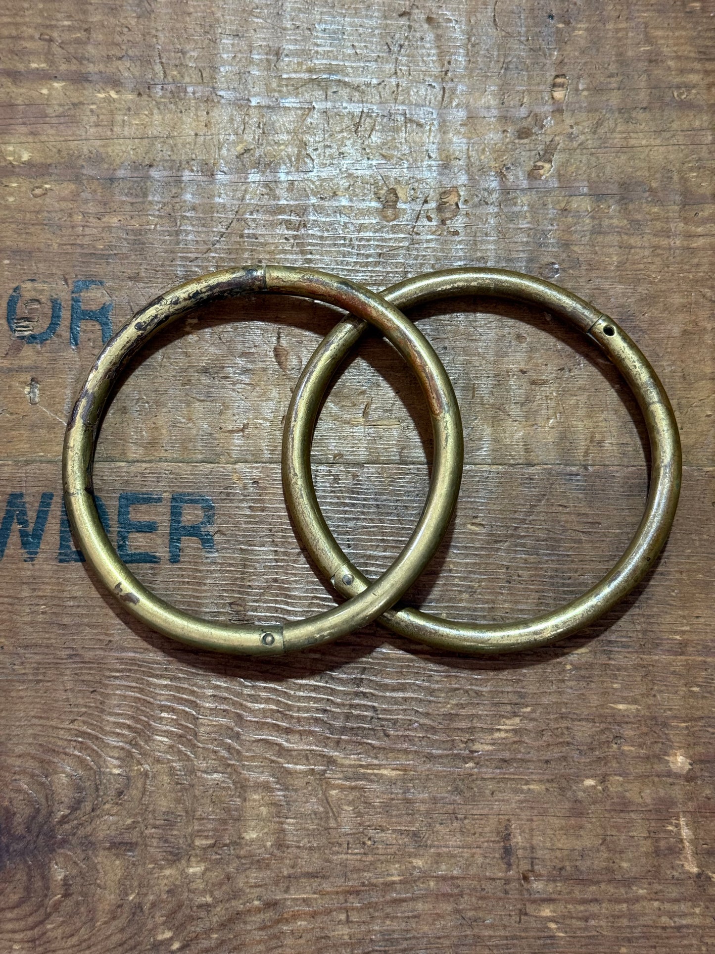 Vintage Utility Brass Ring Industrial Key Holder Loop Heavy Duty