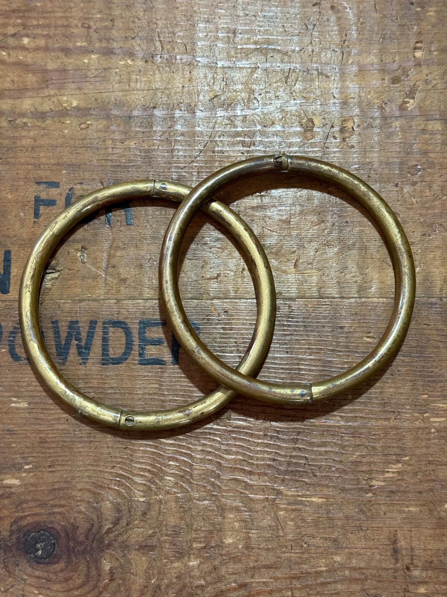 Vintage Utility Brass Ring Industrial Key Holder Loop Heavy Duty
