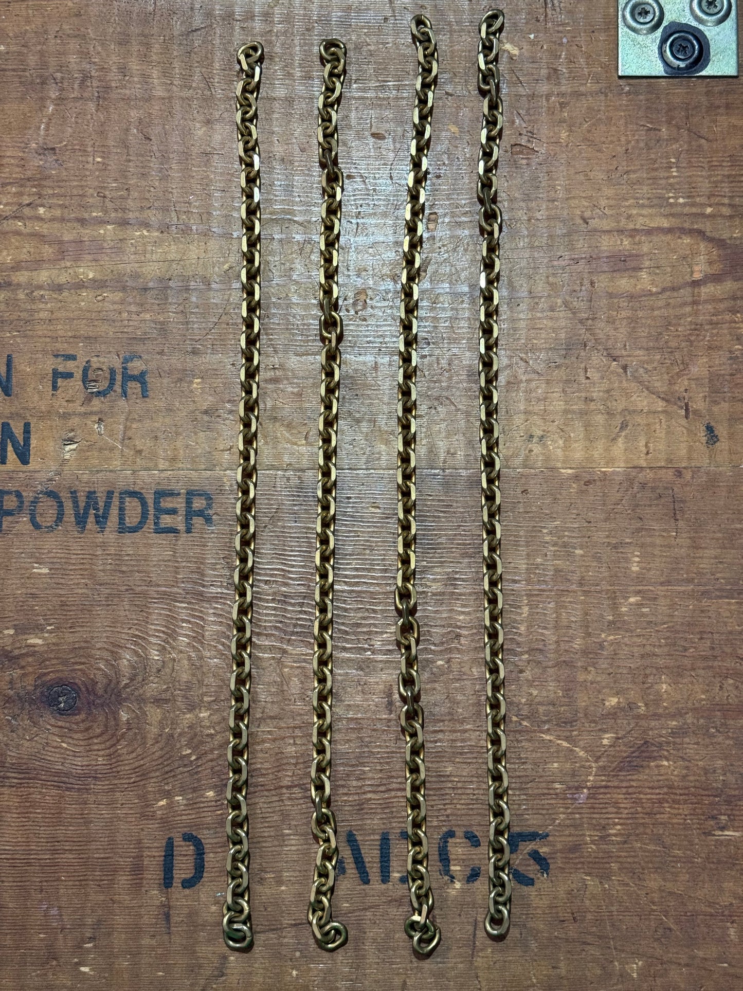 Vintage Brass Chain Utility Link Strap Industrial Chain