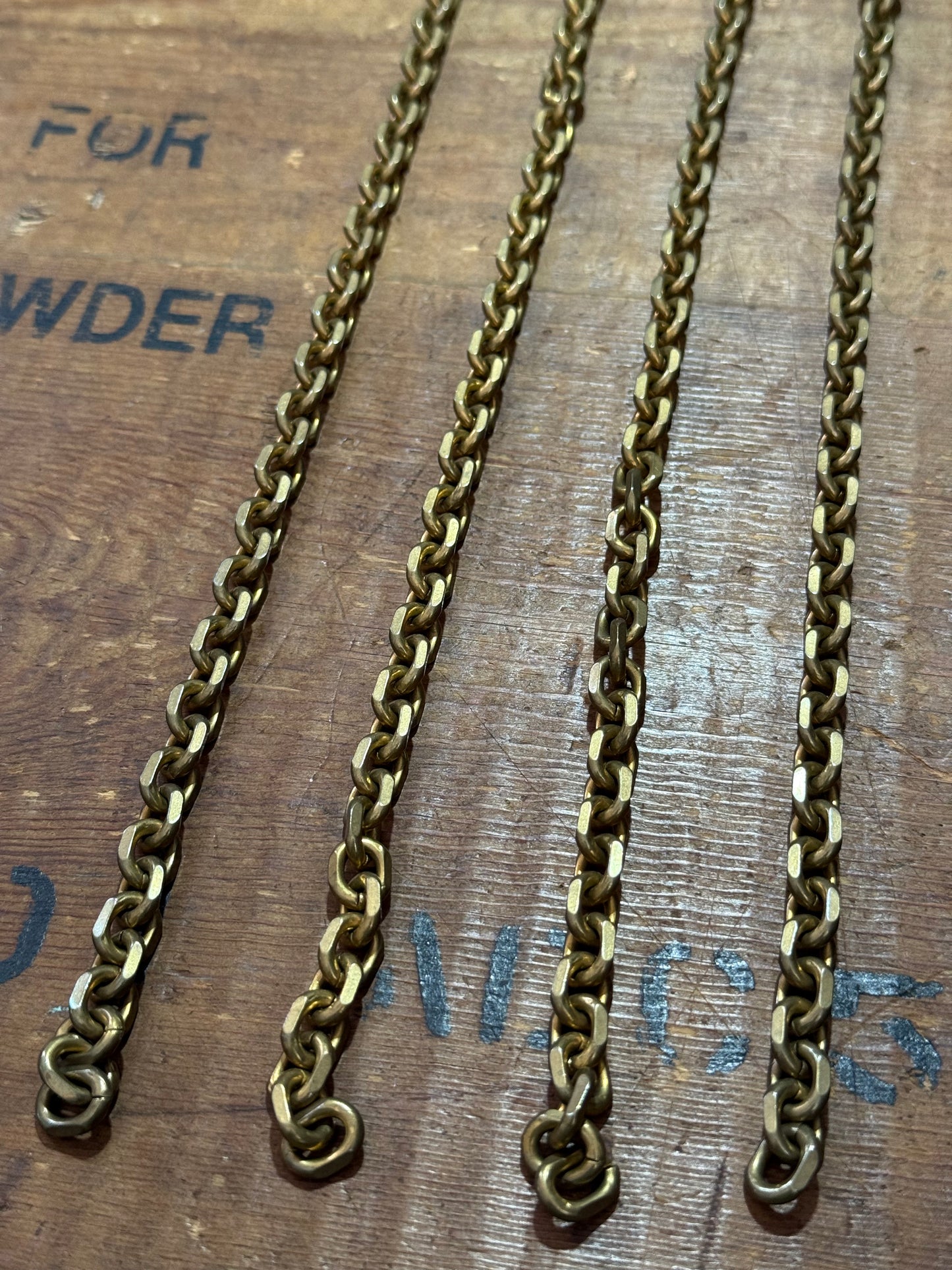 Vintage Brass Chain Utility Link Strap Industrial Chain