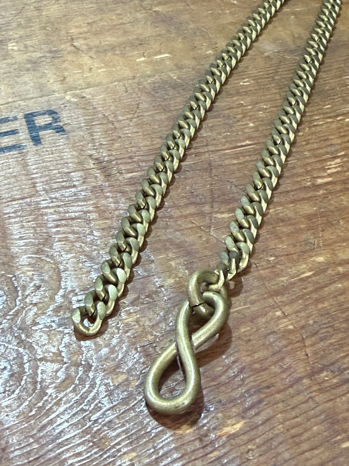 Vintage Brass Wallet Chain Dual Hook Utility Chain Industrial Key Chain