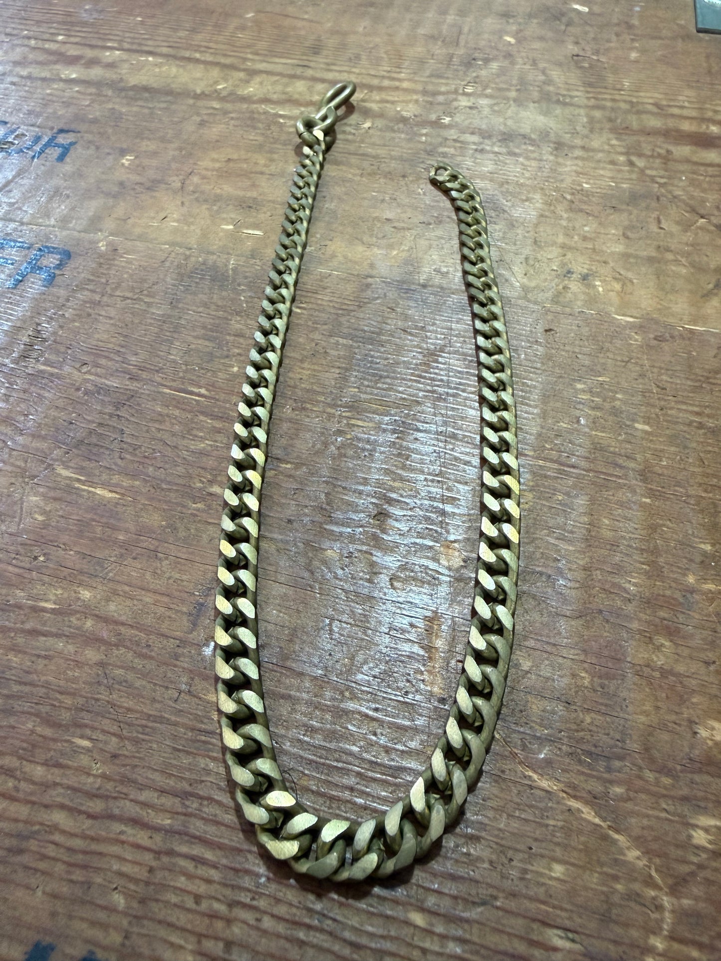 Vintage Brass Wallet Chain Dual Hook Utility Chain Industrial Key Chain