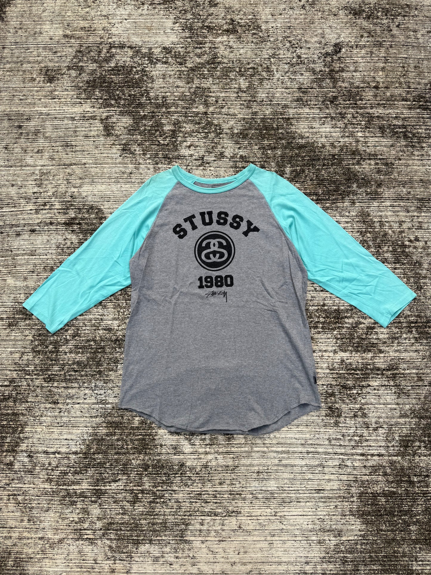 Stüssy 1980 Logo Raglan 3/4 Sleeve Tee