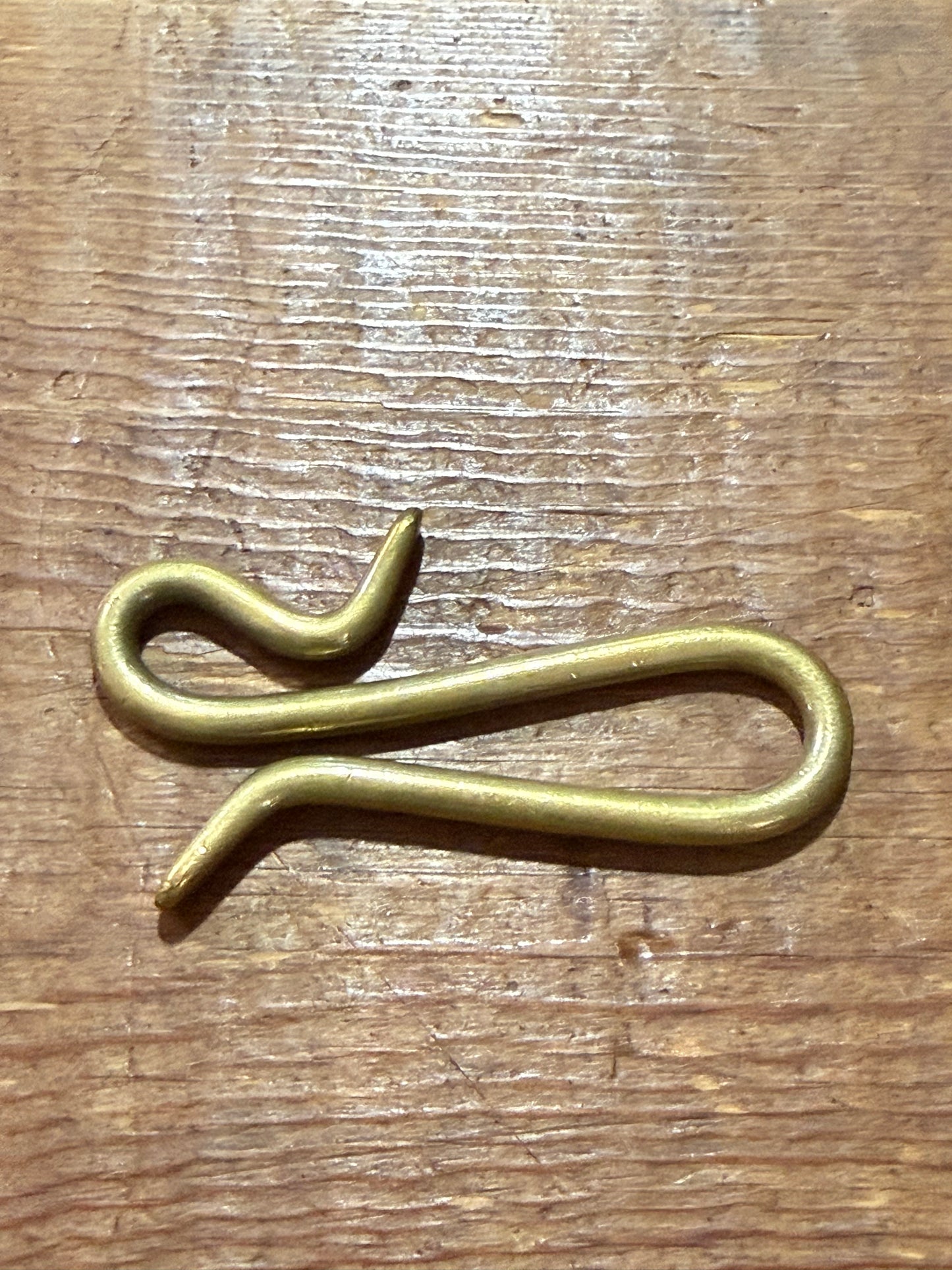 Vintage Brass S Hook Utility Clip Key Holder Industrial Hardware