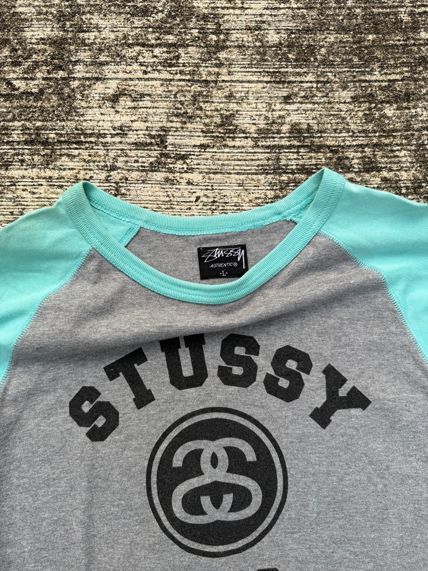Stüssy 1980 Logo Raglan 3/4 Sleeve Tee