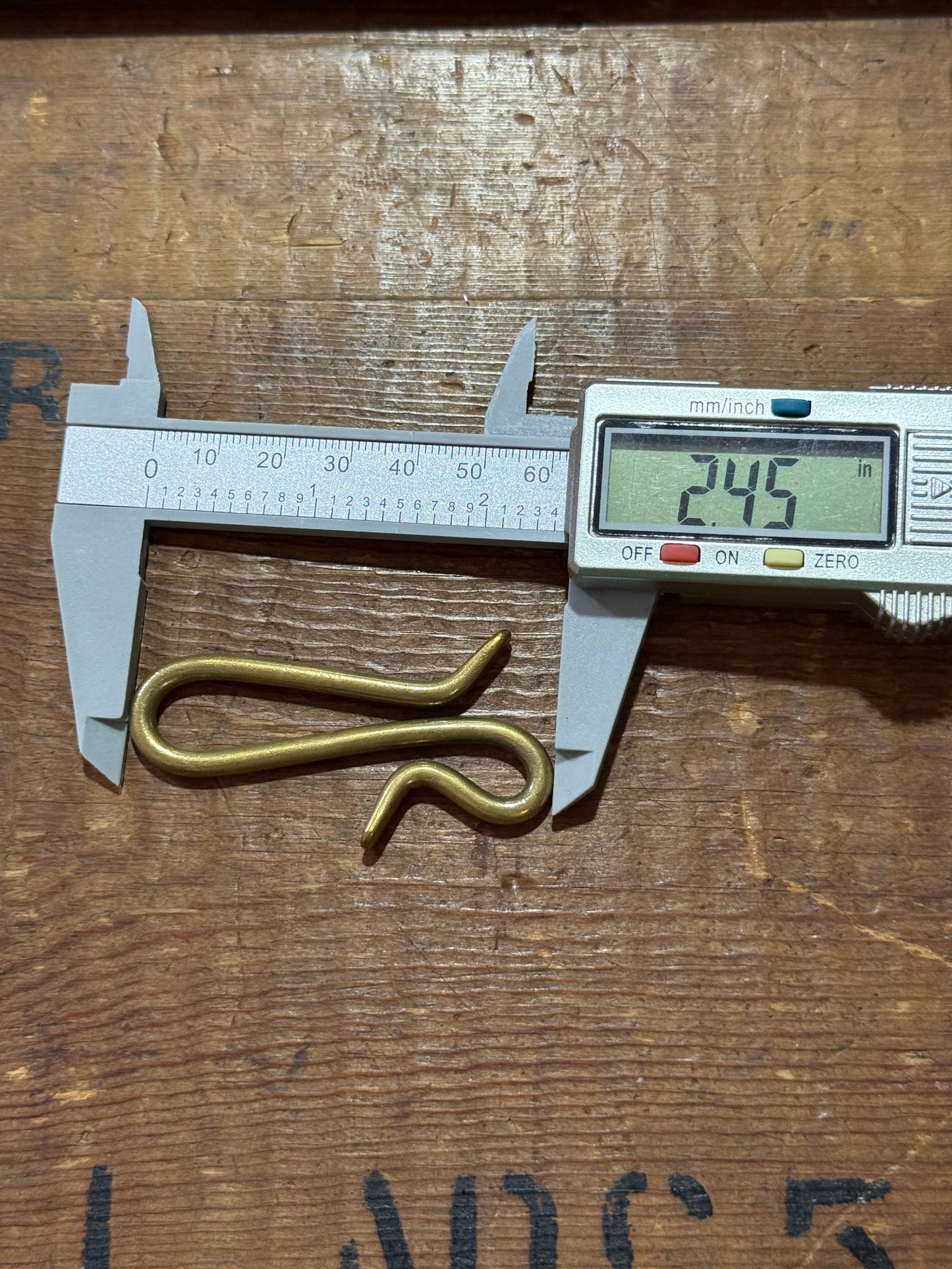 Vintage Brass S Hook Utility Clip Key Holder Industrial Hardware