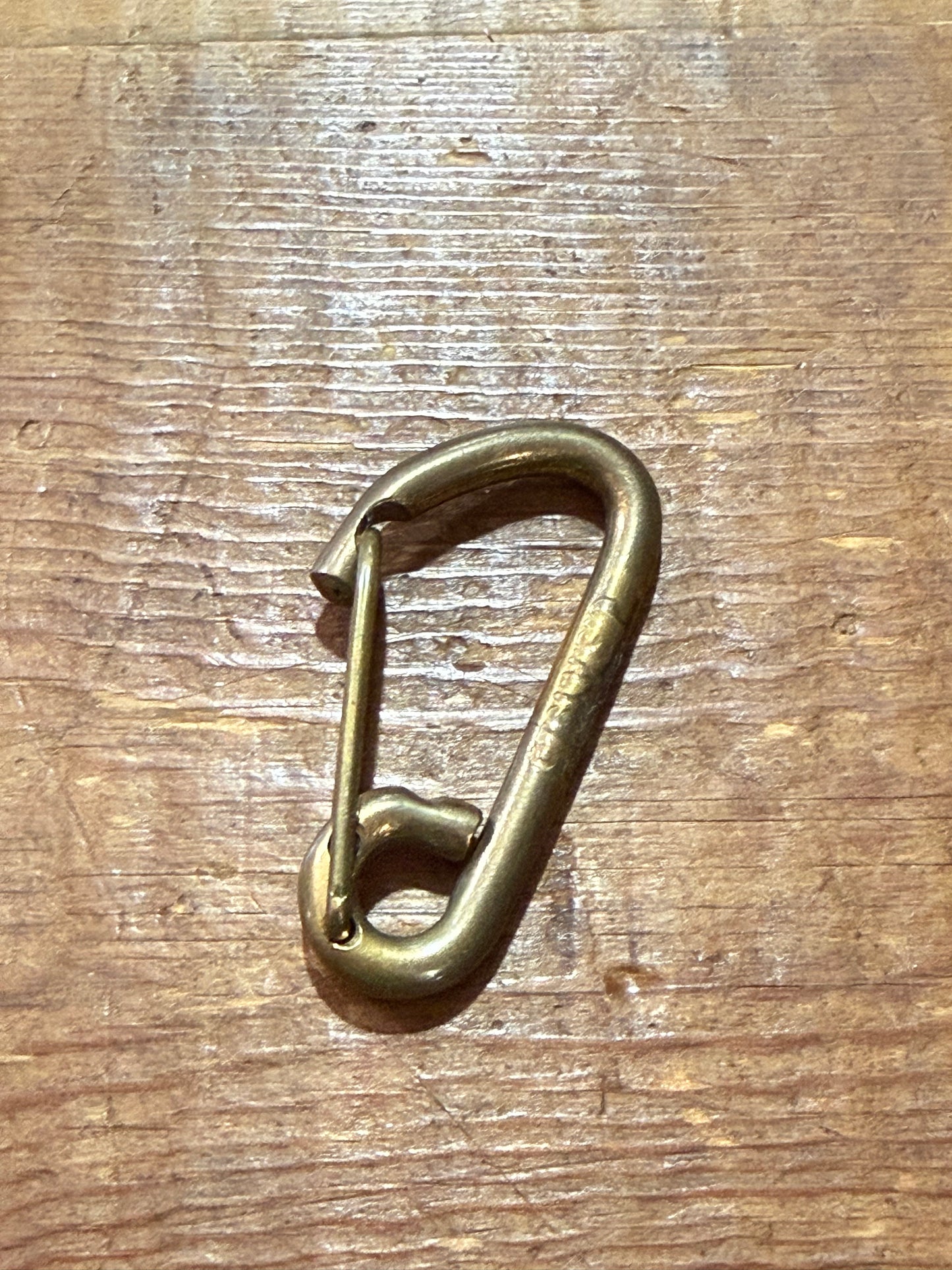 Vintage Brass Carabiner Clip Small Utility Key Holder Spring Gate Hook
