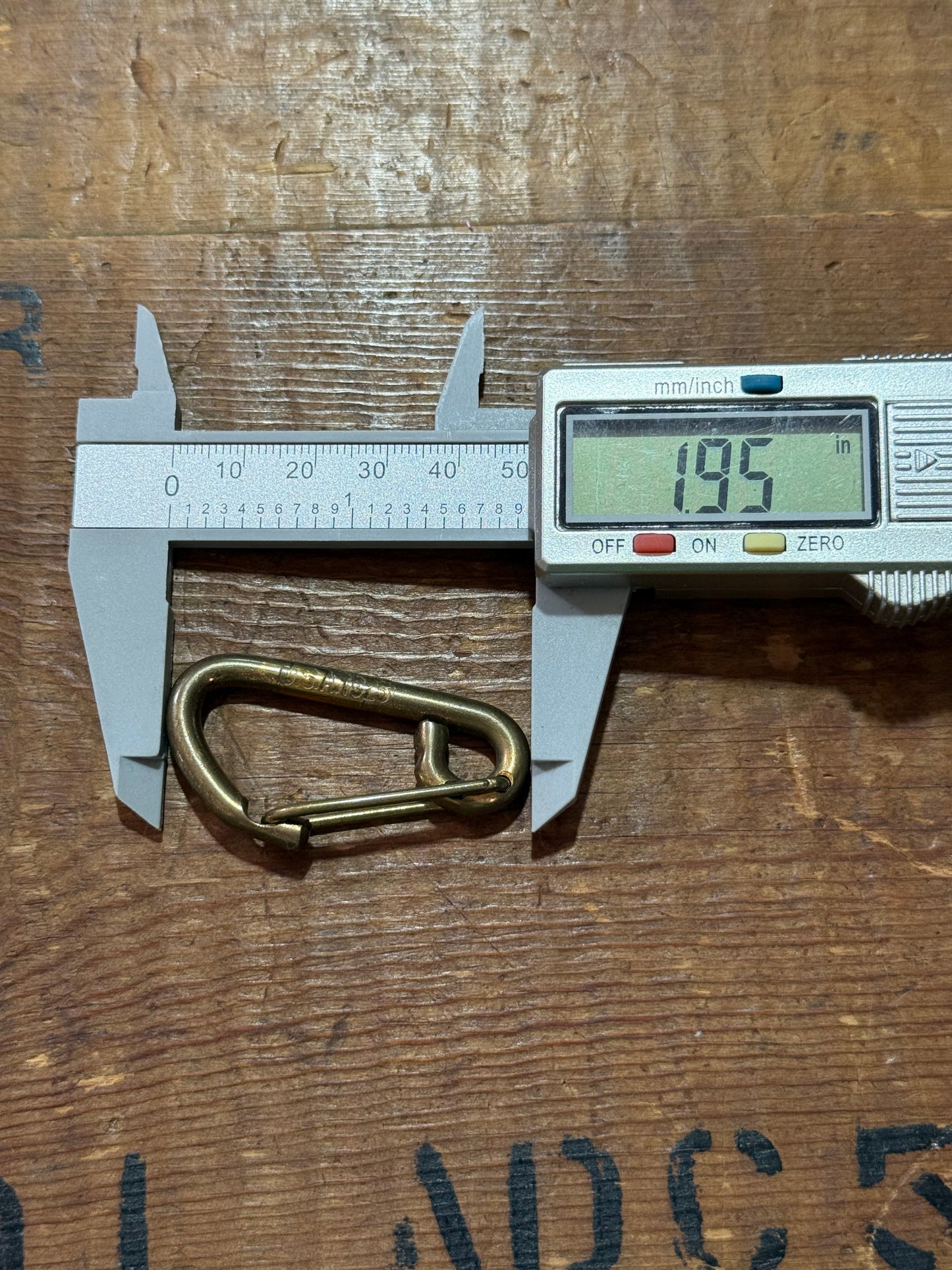 Vintage Brass Carabiner Clip Small Utility Key Holder Spring Gate Hook