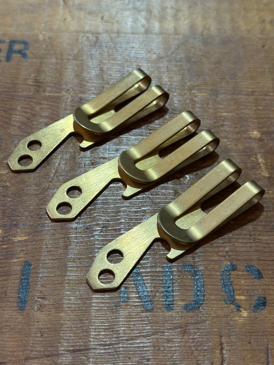 Vintage Solid Brass Belt Hook Plate Leather Strap Hanger Utility Hook