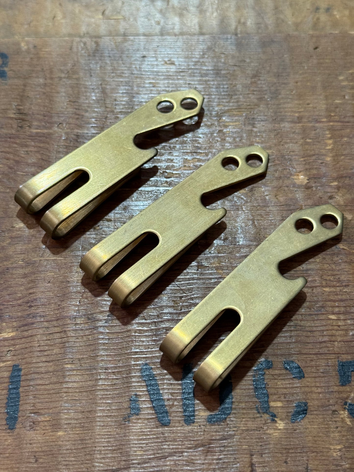 Vintage Solid Brass Belt Hook Plate Leather Strap Hanger Utility Hook