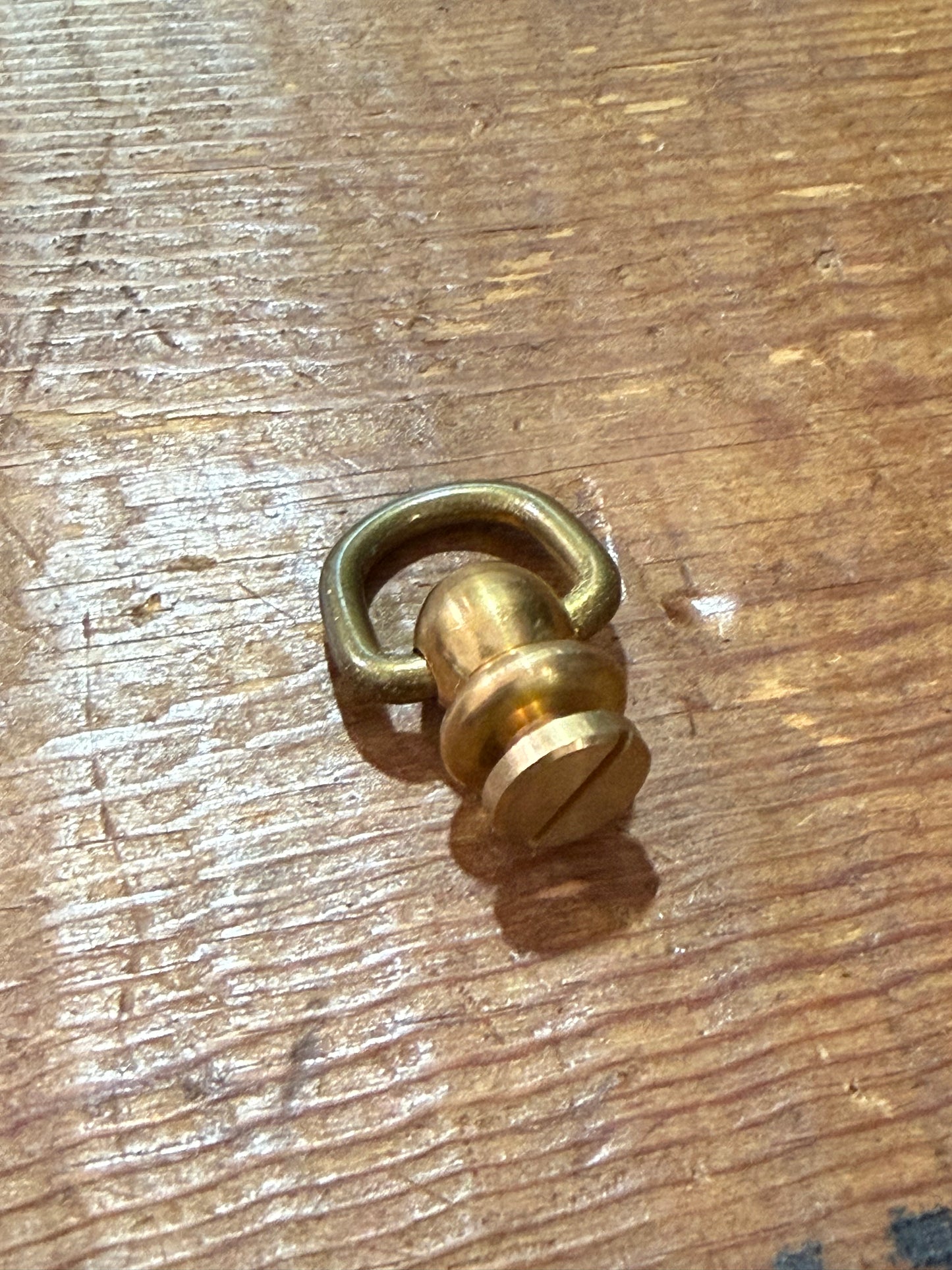 Vintage Brass Chicago Screw D-Ring Leather Craft Hardware Strap Connector