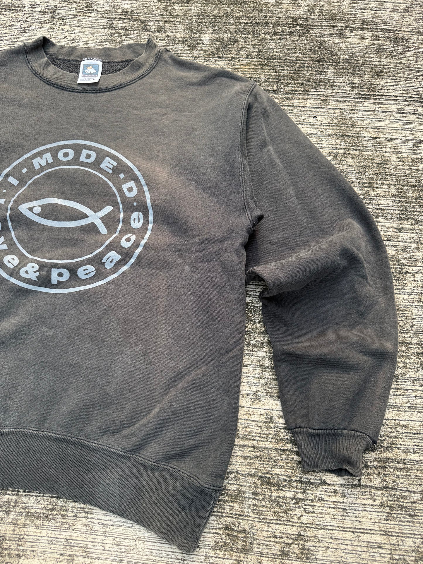 Vintage Sun Fade I.Mode.D. Love & Peace Sweatshirt