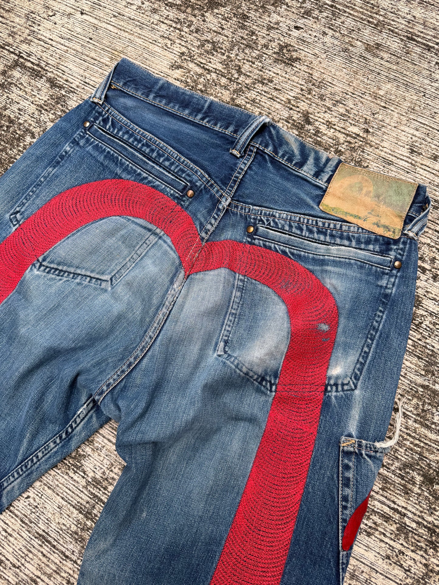 Evisu Japan Selvedge Jeans by Siotani Brothers w/ Custom Vintage Patches