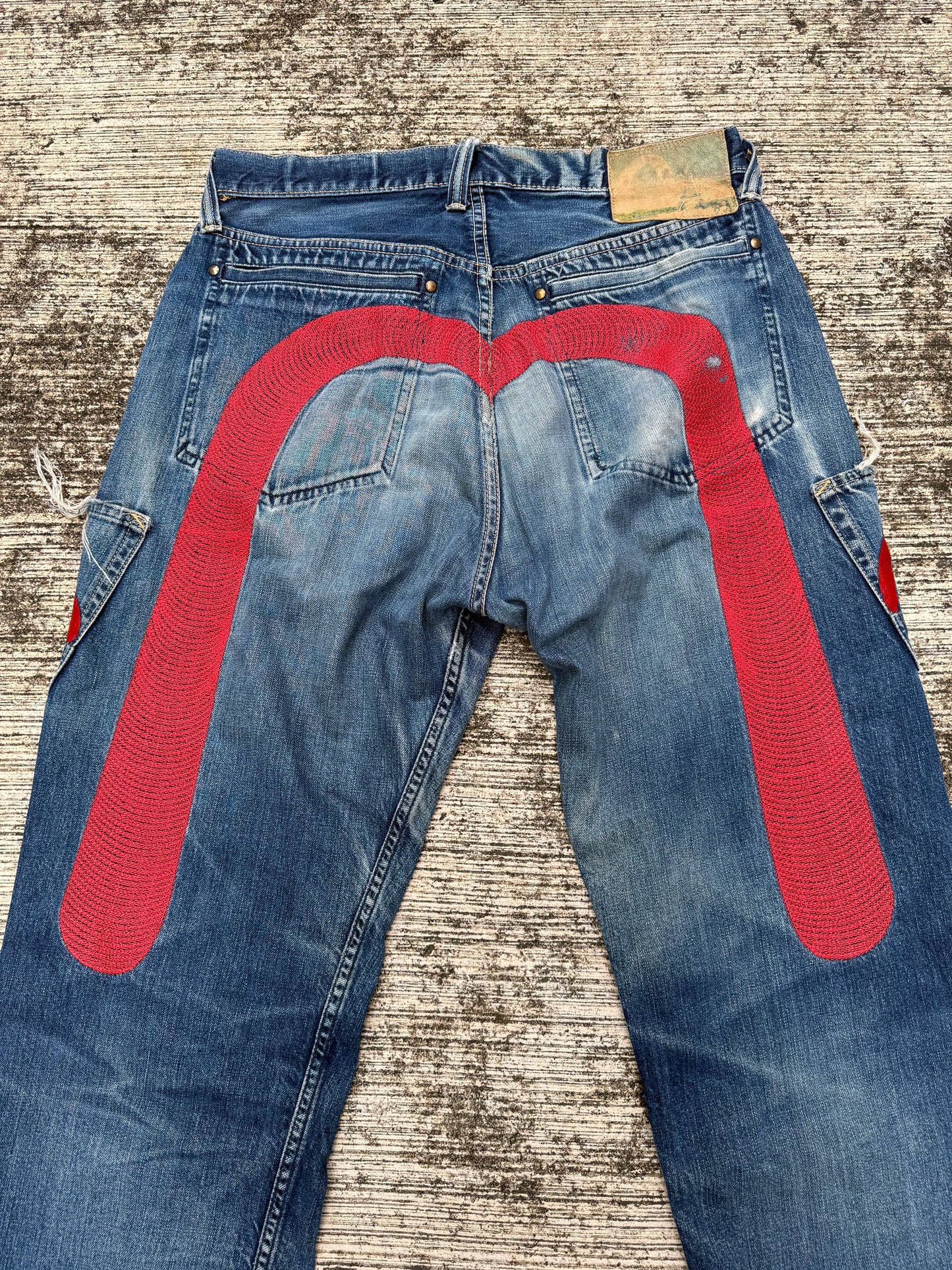 Evisu Japan Selvedge Jeans by Siotani Brothers w/ Custom Vintage Patches