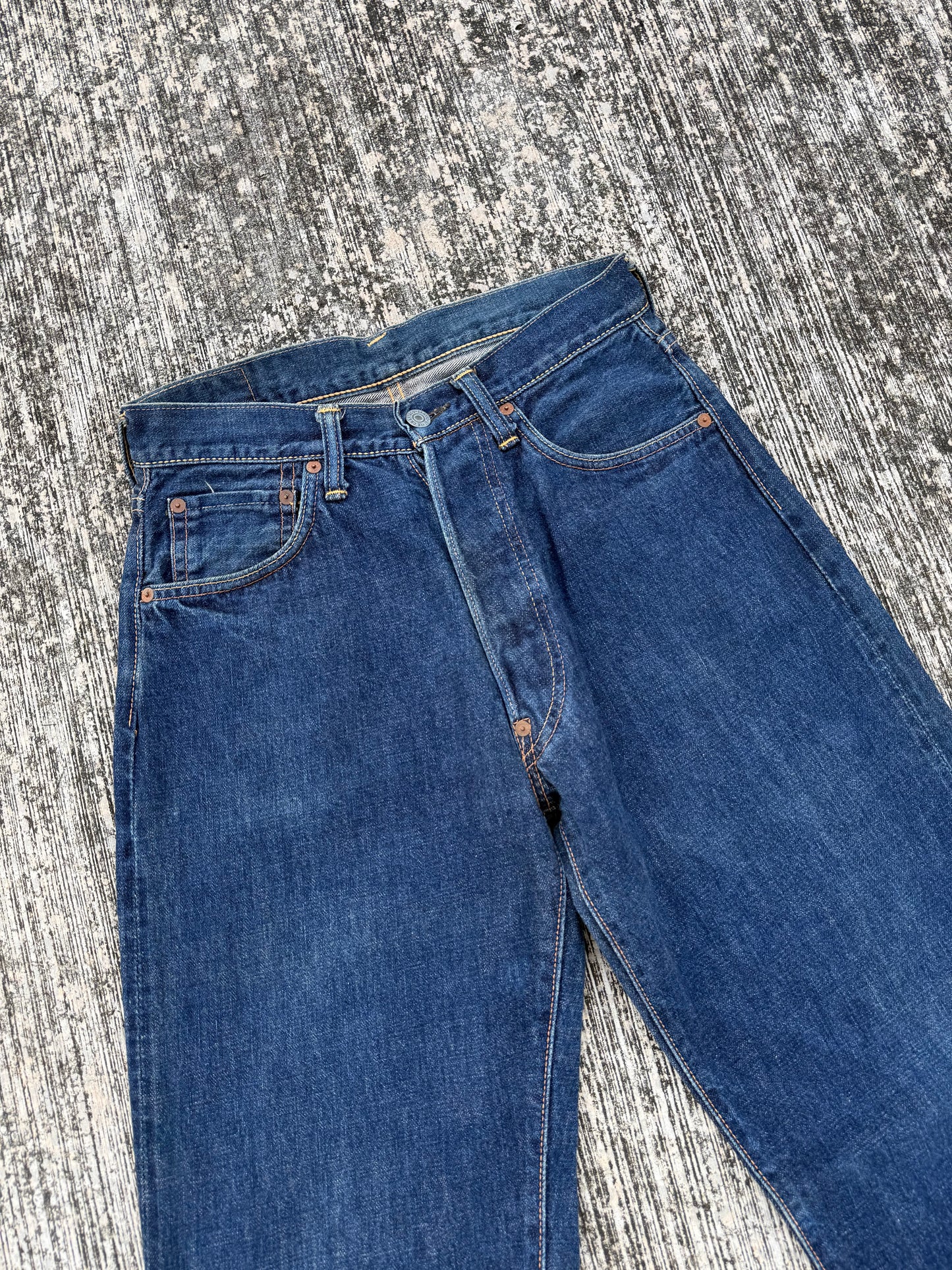 Vintage Evisu No.2 Selvedge Jeans (Osaka Era, Painted Arcs, 1990s Made in Japan)