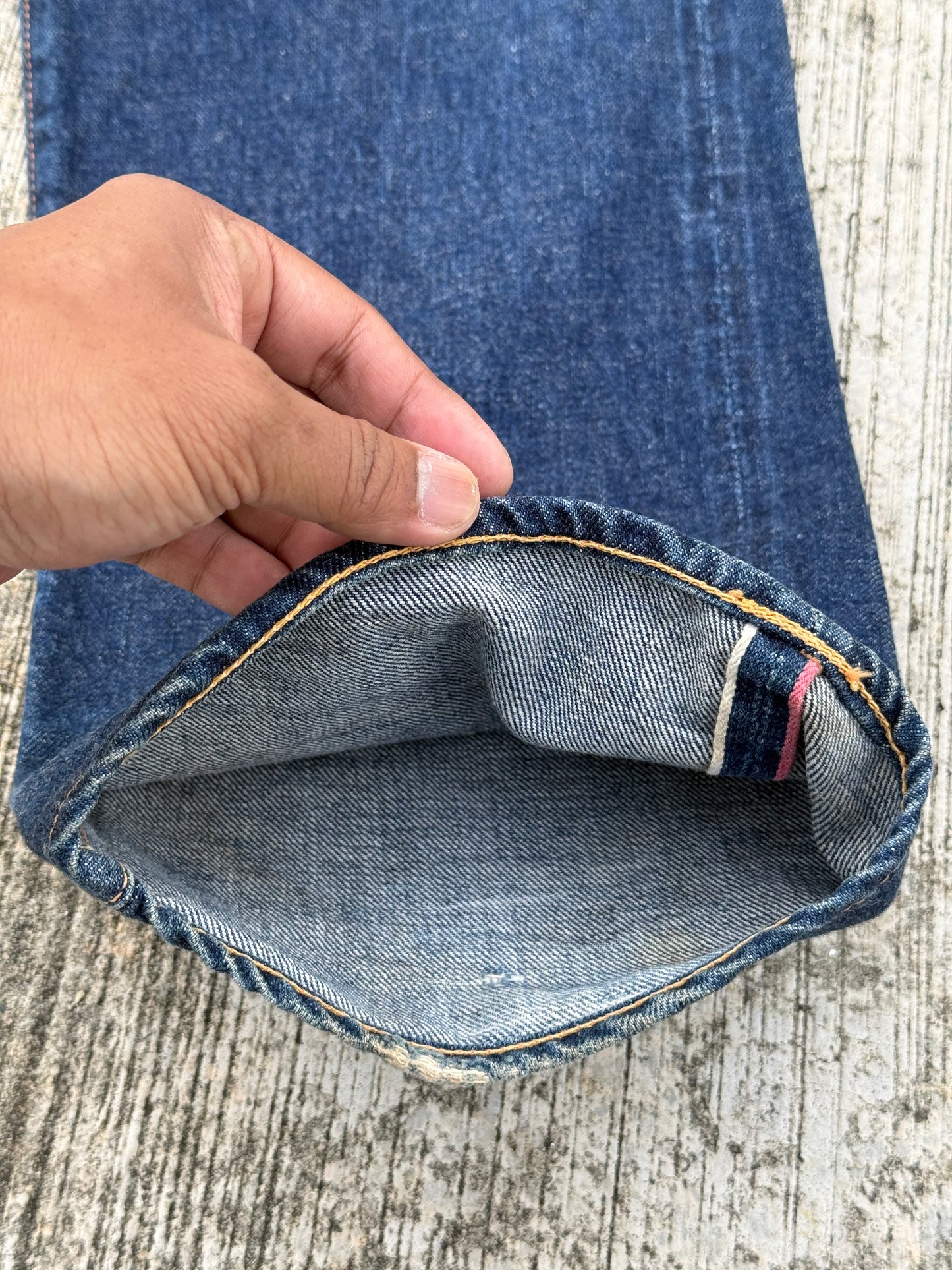 Vintage Evisu No.2 Selvedge Jeans (Osaka Era, Painted Arcs, 1990s Made in Japan)
