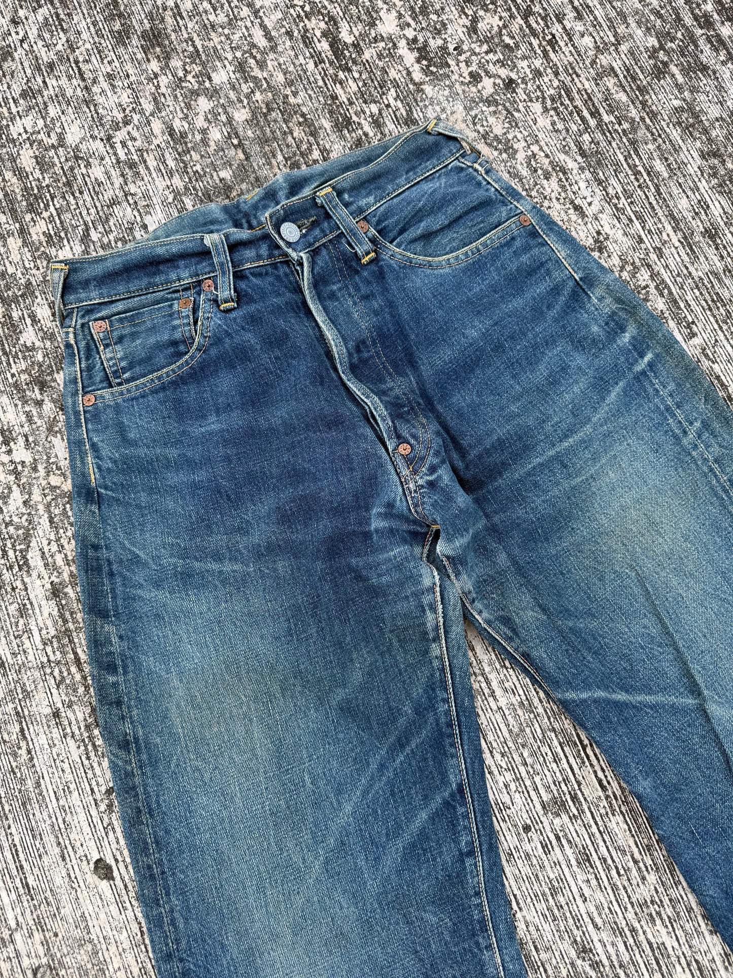 Vintage Evis No 2 Selvedge Jeans Cinch Back (Pre-Evisu Era)