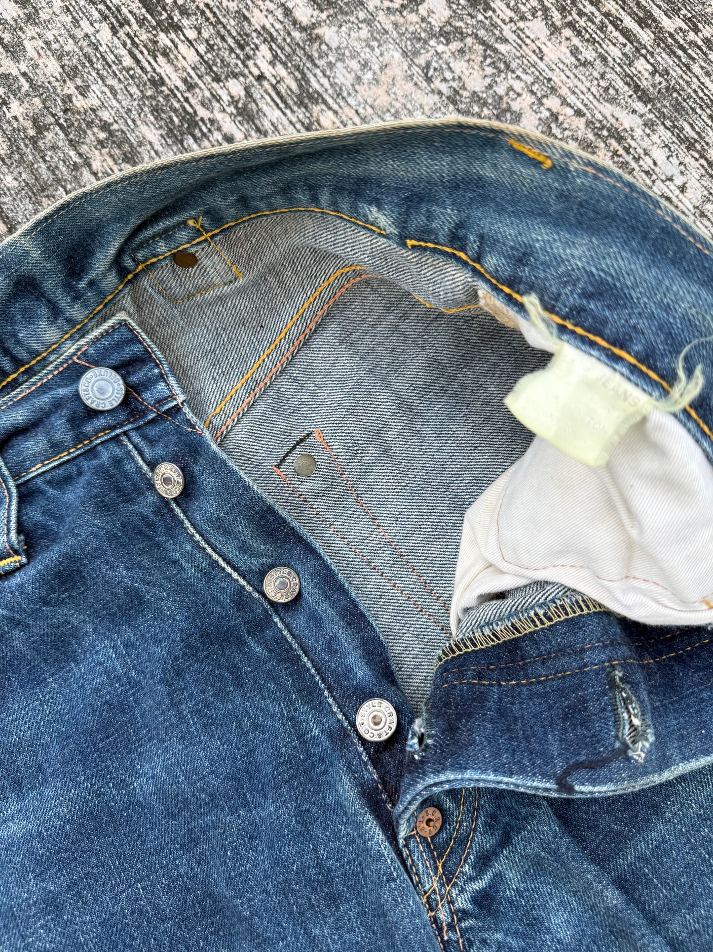 Vintage Evis No 2 Selvedge Jeans Cinch Back (Pre-Evisu Era)