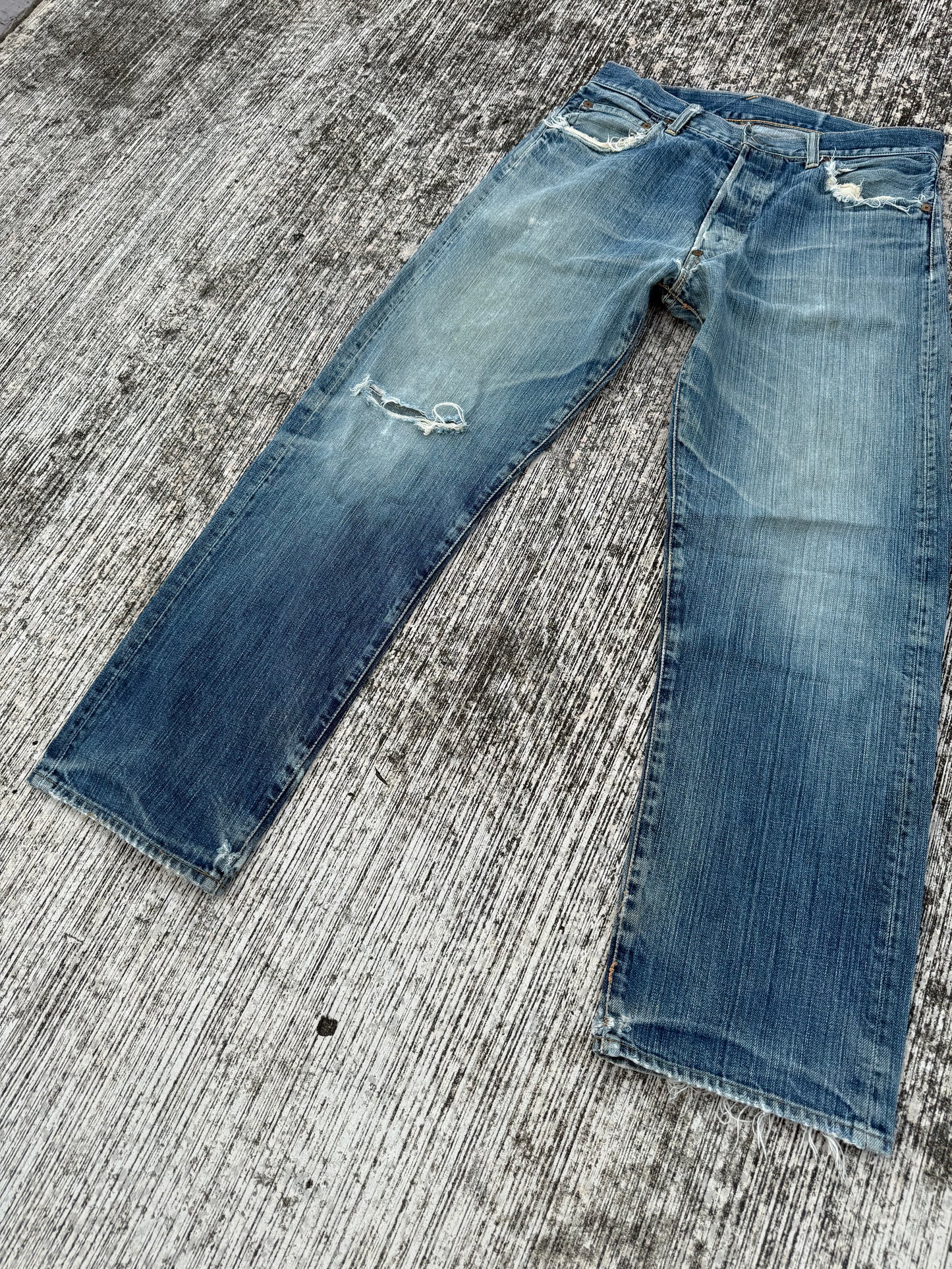 Vintage Evisu Japan Jeans Made In Japan – Heavy Fade & Distressed