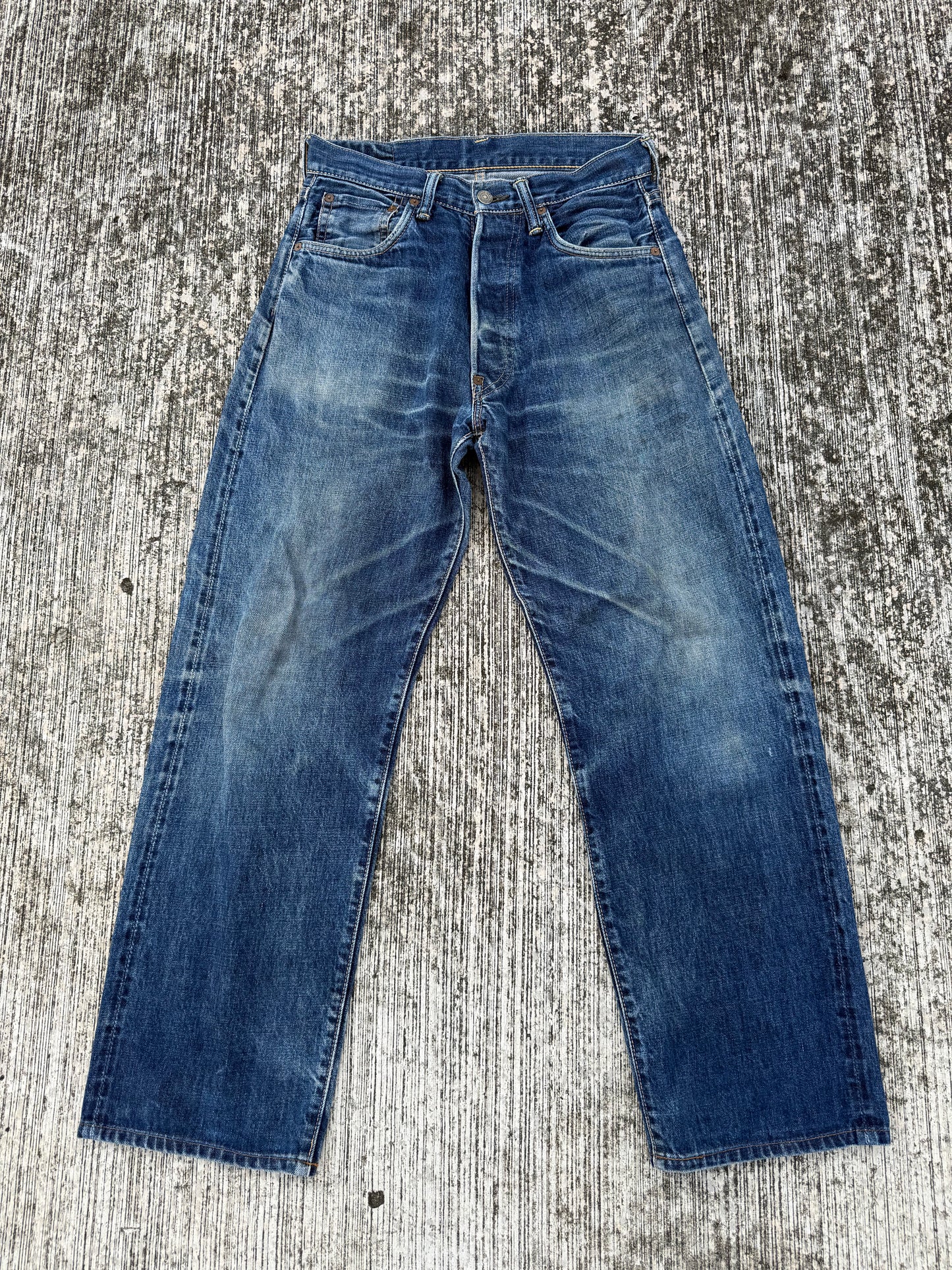 Vintage Evisu Japan Selvedge Jeans w/ Kanji & Motorcycle Print (2000s Special Edition)