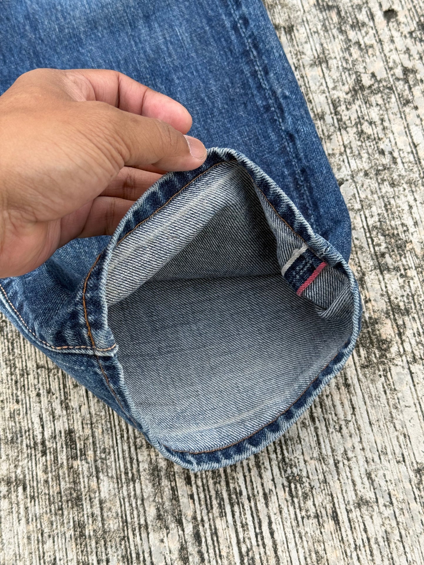 Vintage Evisu Japan Selvedge Jeans w/ Kanji & Motorcycle Print (2000s Special Edition)