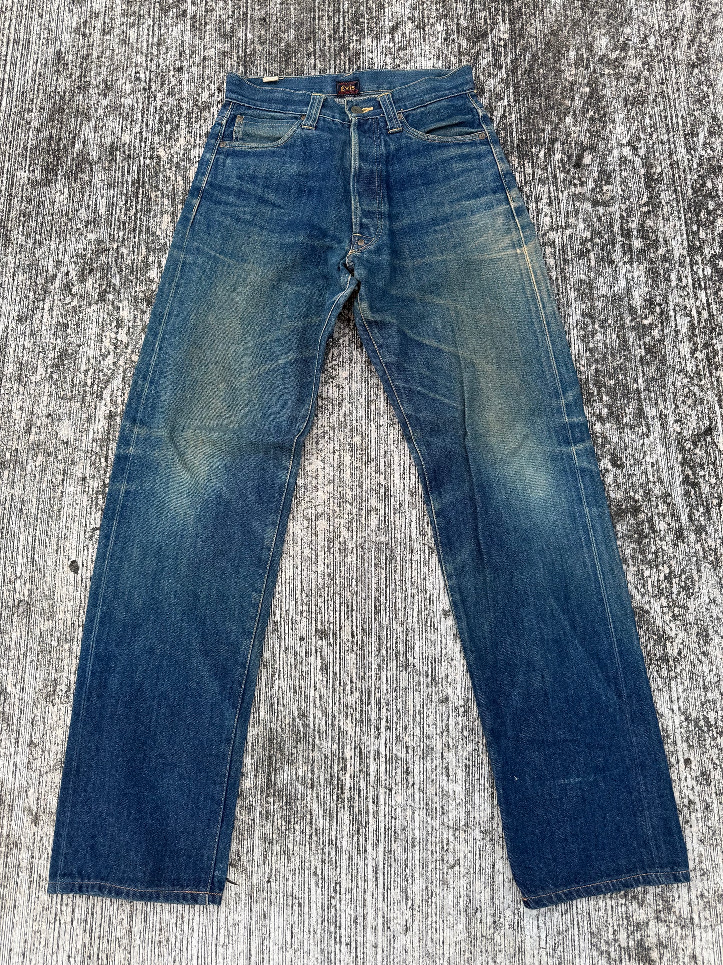 Vintage Evis “Custom Made” Selvedge Jeans (Pre-Evisu Osaka Era, 1990s Japan)