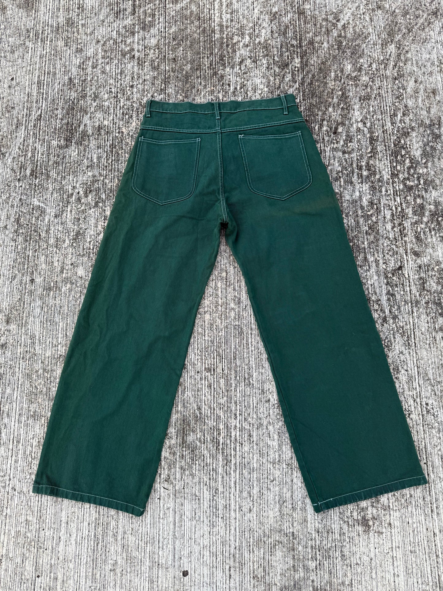 Vintage Airwalk Green Denim Pants Made In Usa (1990s Skate Era)