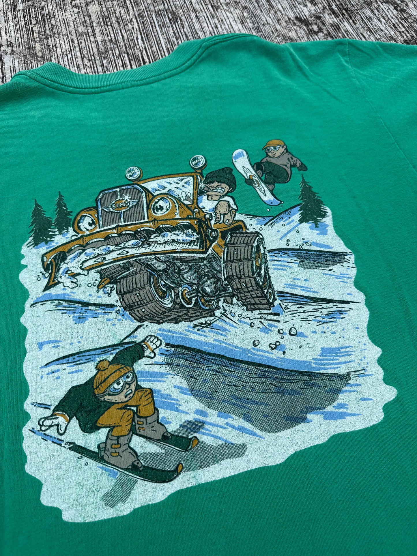 Vintage 1980s-90s SIMS Snowboards Cartoon Graphic Tee